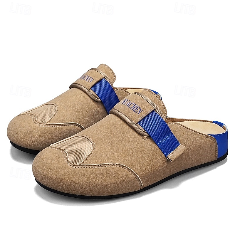 herrsandaler med stängd tå, slip-on-skor med justerbar rem, bekväma sommarskor för stranden, resorten, vardagsbruk 2026 - $32.99 –P8