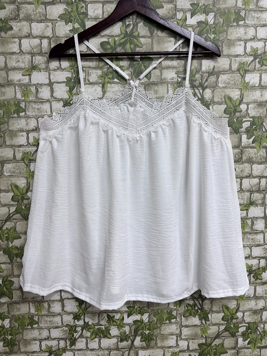 Camiseta sin mangas elegante para mujer con panel de encaje, textura patchwork, lisa, sin mangas, tirantes finos, estilo casual, verano, azul, negro, blanco, morado. 2026 - $21.99 –P6