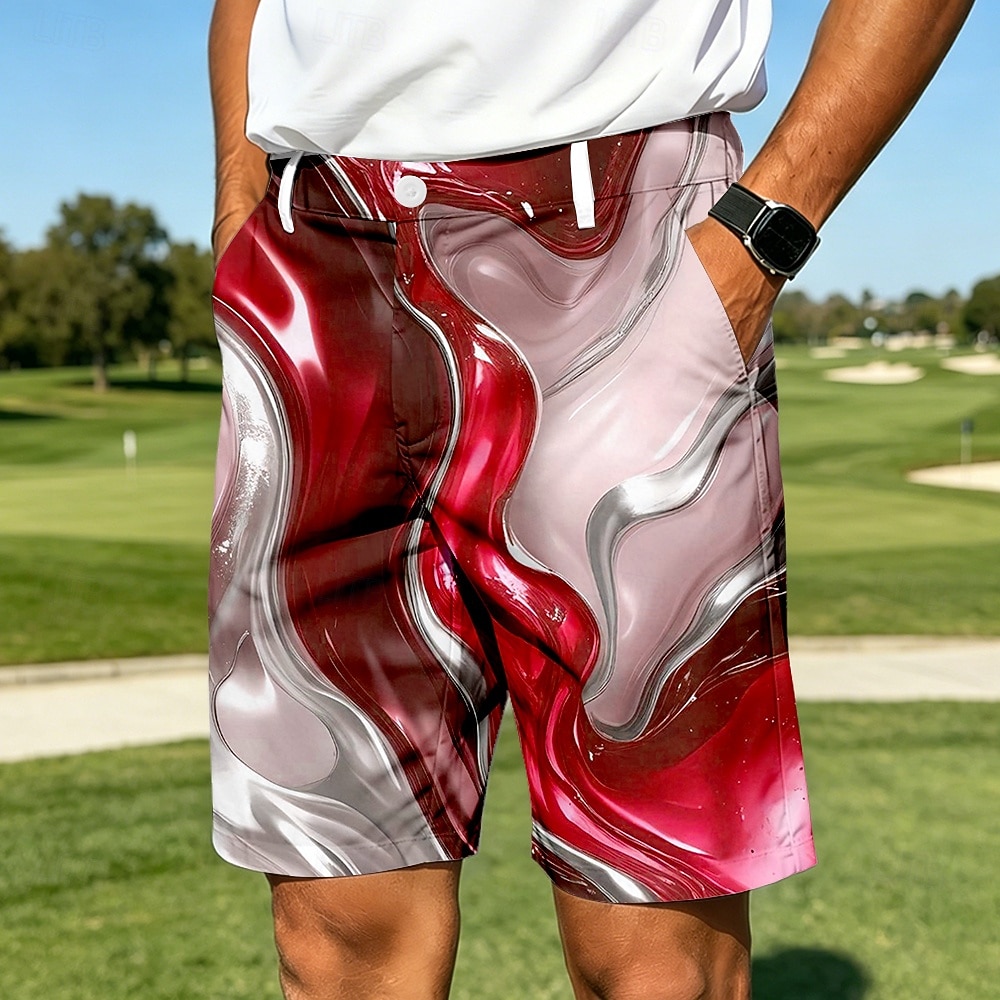 Hombre Geométrico Mármol Arte abstracto Bermudas Pantalones cortos casuales Shorts de golf Media cintura Informal de negocios Trabajo Golf vacaciones en la playa Pantalones cortos de frente plano con 2026 - $25.99 –P4