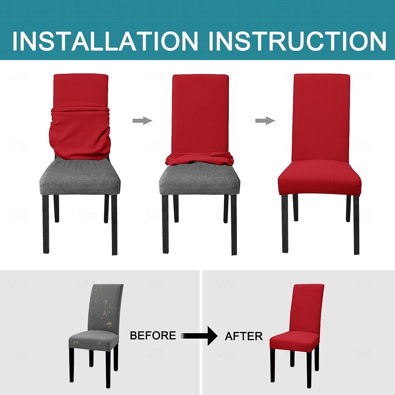 4/6 Pcs Form-Fitting Dining Chair Covers, Universal Stretch Parsons Chair Slipcovers, Machine Washable Removable Seat Protectors 2026 - $55.99 –P2