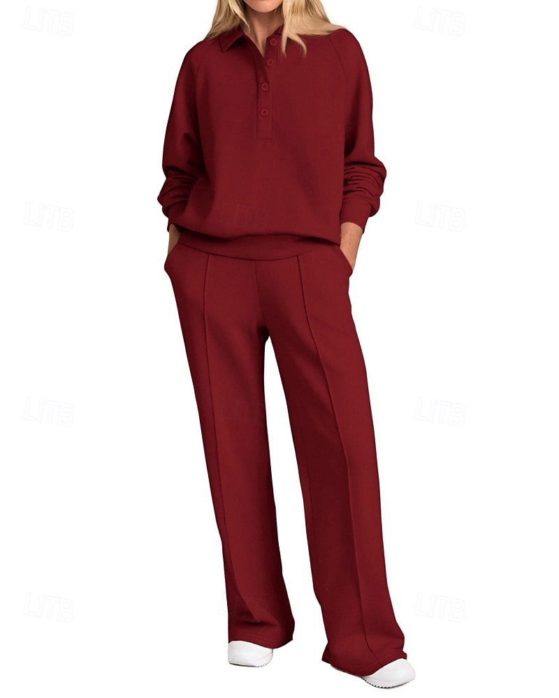 Damen Pullover-Trainingsanzug-Sets 2-teiliger Trainingsanzug Lounge-Outfits  Kordelzug mit Tasche Einfarbig Sportbekleidungsset Herbst Dunkelgrau Schwarz Fitnessstudio Fitnesstraining Leger Winddicht 2026 - $46.99 –P11