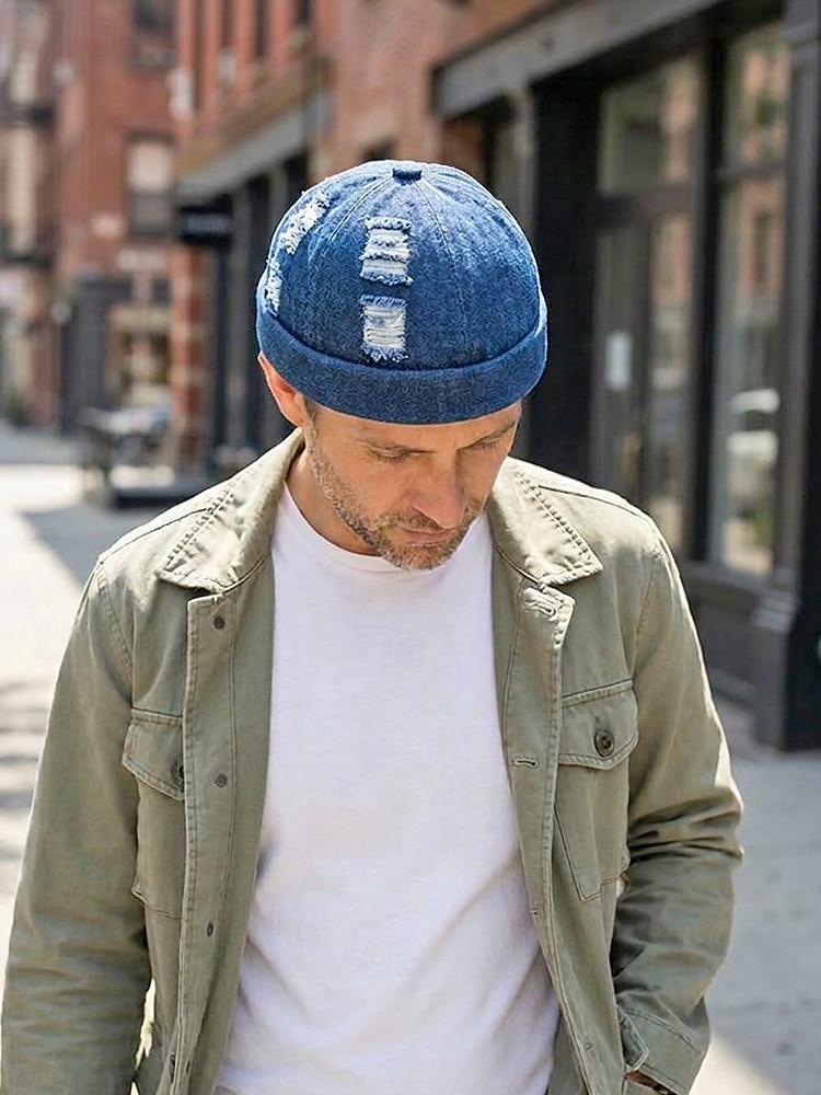 Vintage herenpet van verwassen denim katoen – verkrijgbaar in verschillende kleuren, retro pet voor strandvakantie, dagelijks gebruik en buitenactiviteiten. 2026 - $14.99 –P2