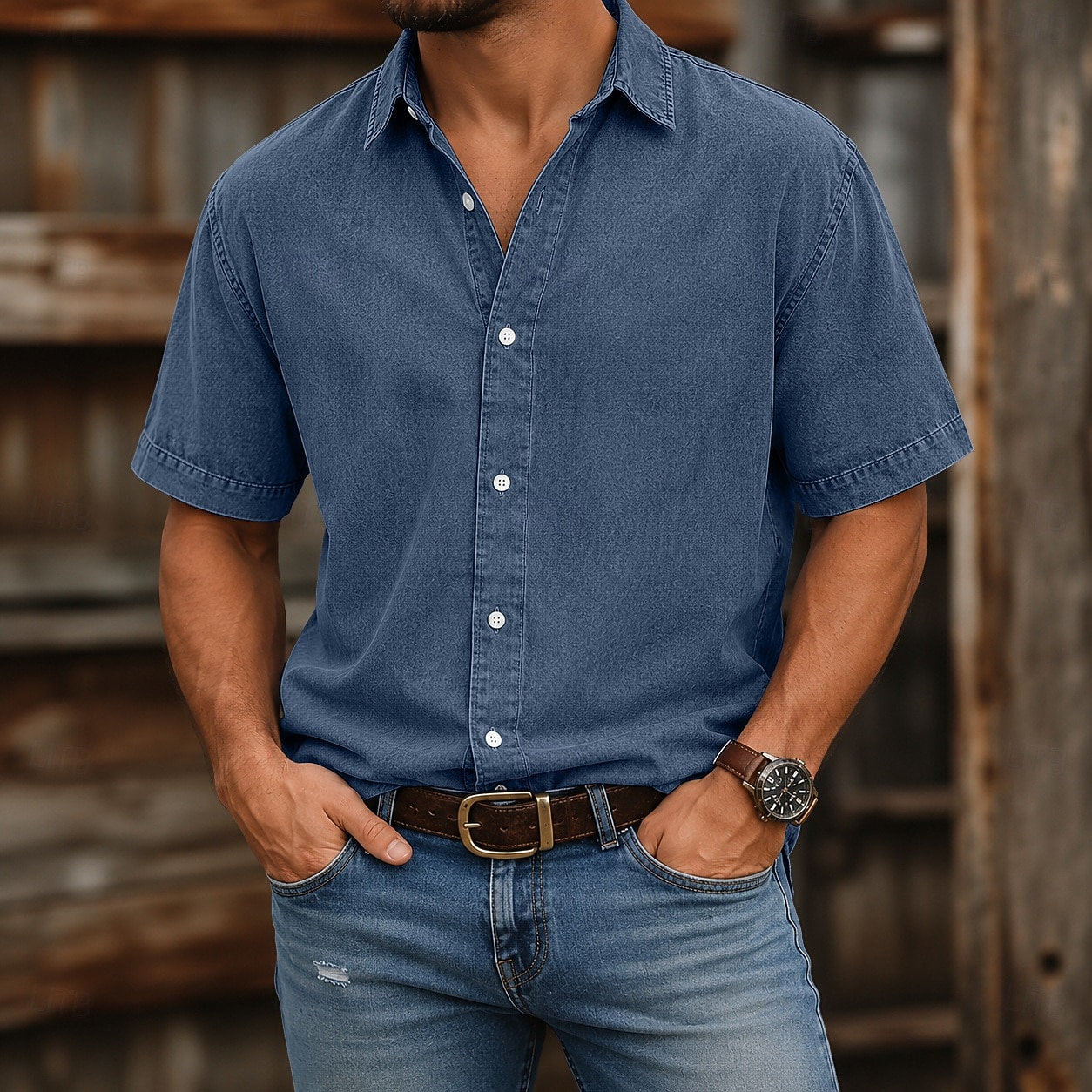 camicia da uomo softfade™ camicia casual camicia lavaggio acido capo tinto nero rosa blu navy viola kaki manica corta camicia semplice colletto casual quotidiano tasca frontale abbigliamento del 2026 a $31.99 –P4