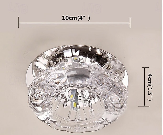 Luminária de teto embutida com LED cristal, 5W, com abertura, foco decorativo de LED para corredores criativos em halls de entrada, salas de estar e quartos. de 2026 por $46.99 –P1