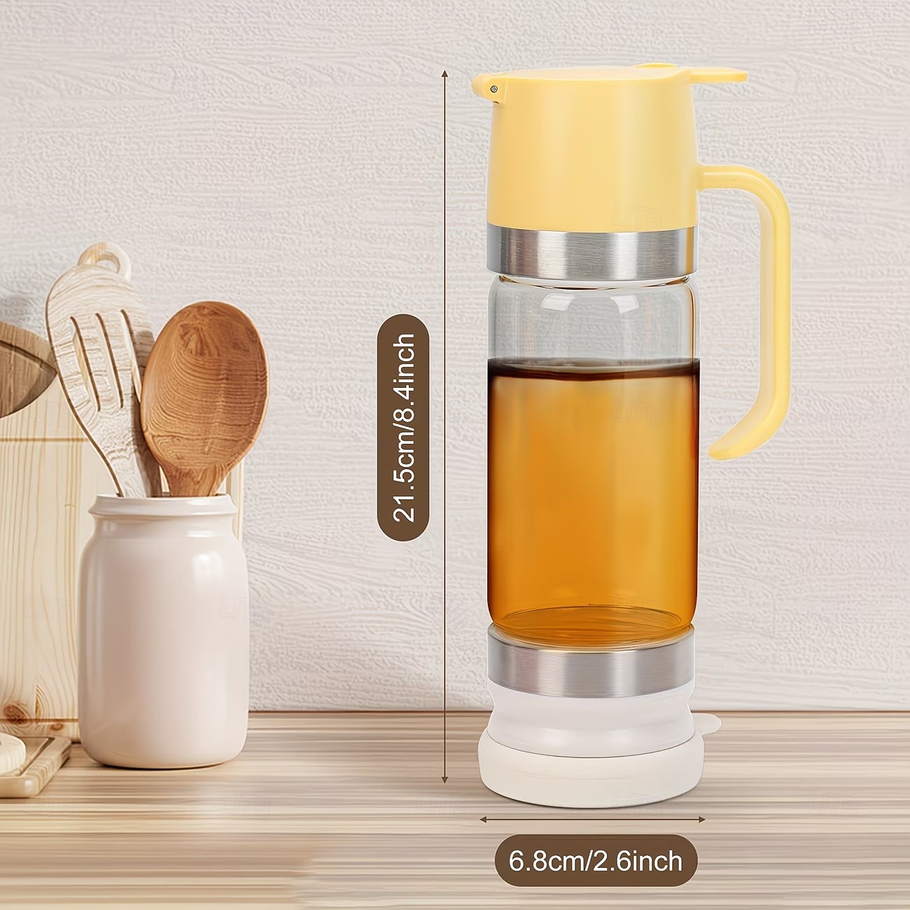 skleněný dávkovač medu se základnou &rukojeť, sklenice na sirup/med bez kapání, skleněná konvice o objemu 355 ml vhodná na kávu, čaj, pro, nádoba na med bez rozlití pro stolní nebo komerční použití 2026 - $32.99 –P10