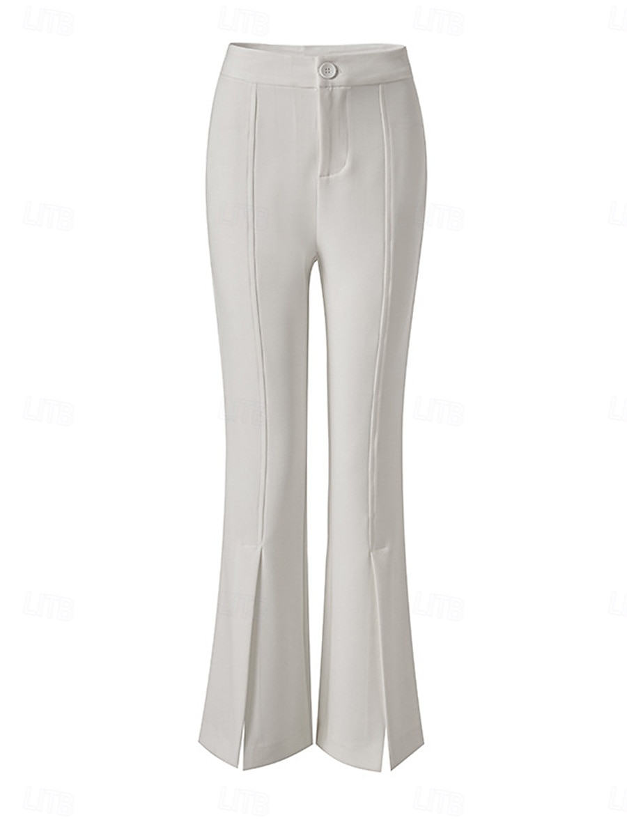 Naisten Heijastus Rennot housut Tyylikäs Täyspitkä Korka vyötärö Tavallinen Kausaliteetti Päivittäin Työ Vaalea harmaa Valkoinen Tumma laivastonsininen Kesä Kevät Syksy Talvi 2026 - $59.99 –P4