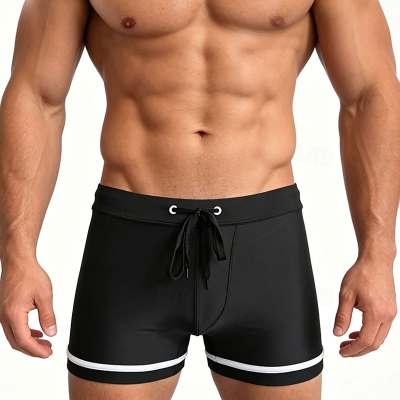 Men's Swim Shorts Swim Trunks Solid Colored Drawstring Boyleg Quick Dry Stretchy Breathable Swimwear Bottoms Surfing Water Sports Swimming Summer 2026 - $24.99 –P8