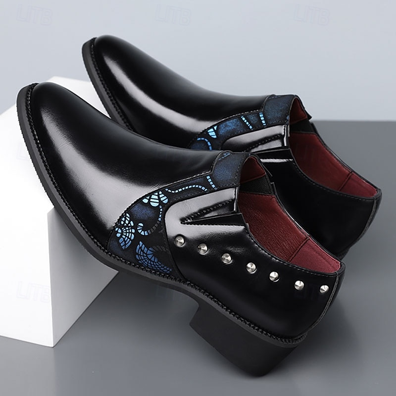 Men's Brown Side-Cut Derby Shoes Stud Detail Fashion Dress Shoes Elegant Statement Gentleman Footwear for Weddings, Banquets, Parties and Evening Occasion Wear 2026 - $46.99 –P7