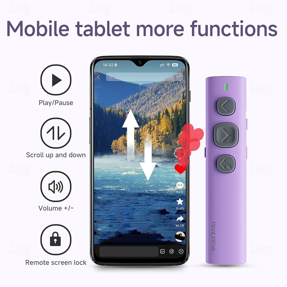 Bluetooth Page Turner for Kindle E-reader iPhone iPad Android, Silent Remote Control for TikTok Scrolling & Reading, Bluetooth 5.4 Rechargeable Wireless Clicker with 400mAh Battery, 33ft Range 2026 - $22.99 –P8