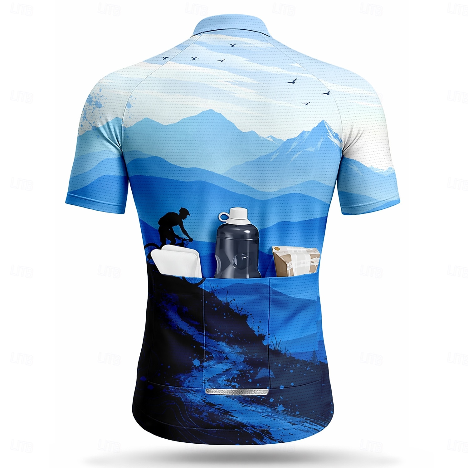 Hombre Maillot de Ciclismo Ombre Manga Corta Bicicleta Maillot Camiseta con 3 bolsillos traseros Resistente a los rayos UV Secado rápido Con bolsillos Cremallera delantera Deportes Amarillo Rojo Azul 2026 - $28.99 –P2