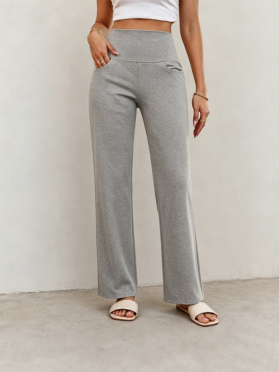 Mujer Pantalones de yoga Refrescante Secado rápido Polainas Activo Moda Longitud total Alta cintura Casual Diario Hogar Negro Azul Oscuro Albaricoque Beige Verano Primavera Otoño 2026 - $29.99 –P5