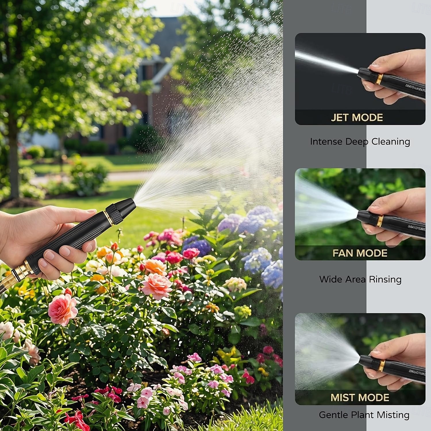 2 Pack High Pressure Garden Hose Nozzle, Heavy Duty Power Washer Spray Nozzle with 2 Adjustable Hose Clamps, Direct Injection Water Gun for Car Washing, Gutter Cleaning, Sidewalks & Yard Watering 2026 - $6.99 –P3