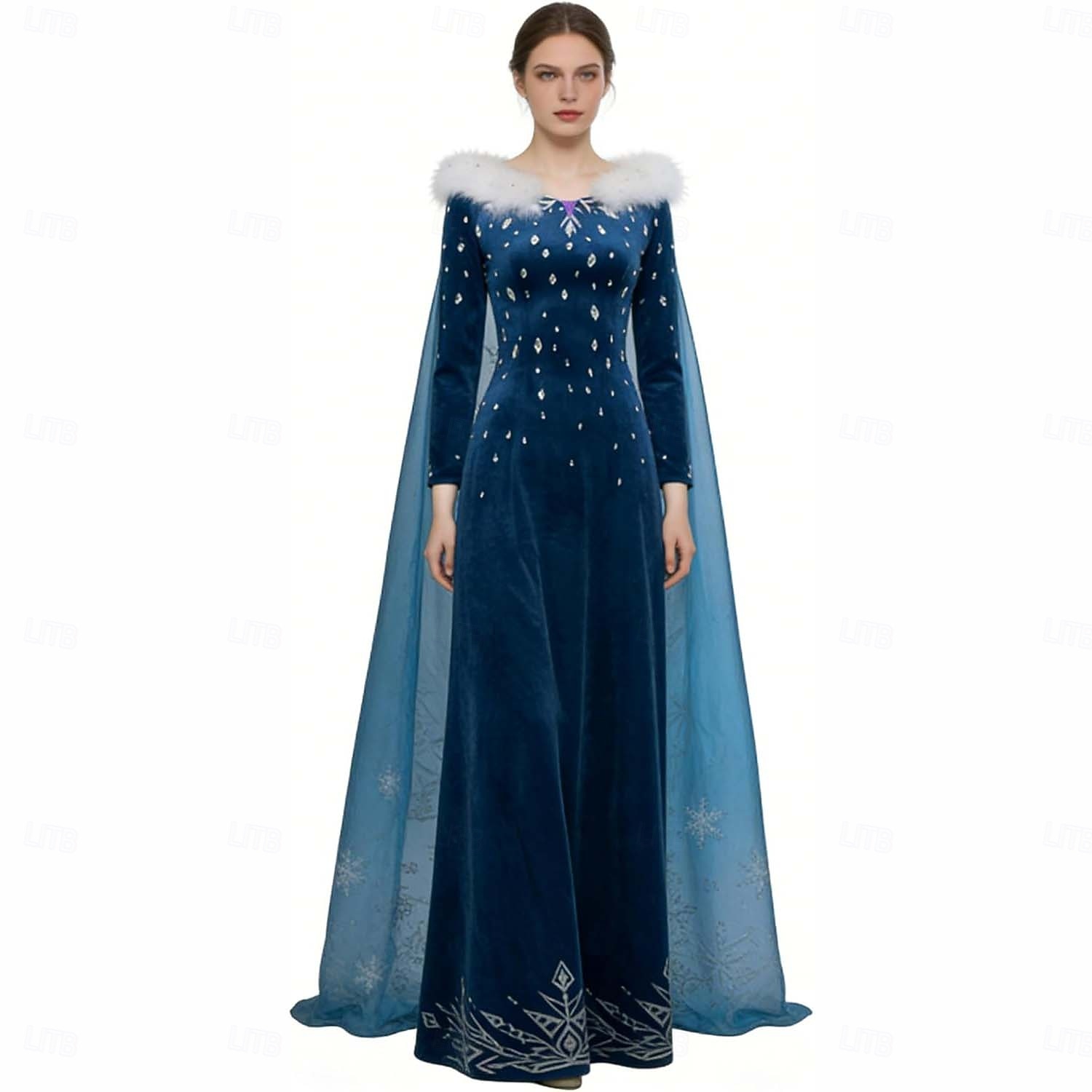 Sněhová královna Mrazivý Princeznovské Elsa Anna Šaty Přehoz Fancy kostým Cosplay kostým for Dámské Dospělé Vánoce předvečer Všech svatých Karneval Výkon Comic Con Výstava anime 2026 - $102.99 –P2