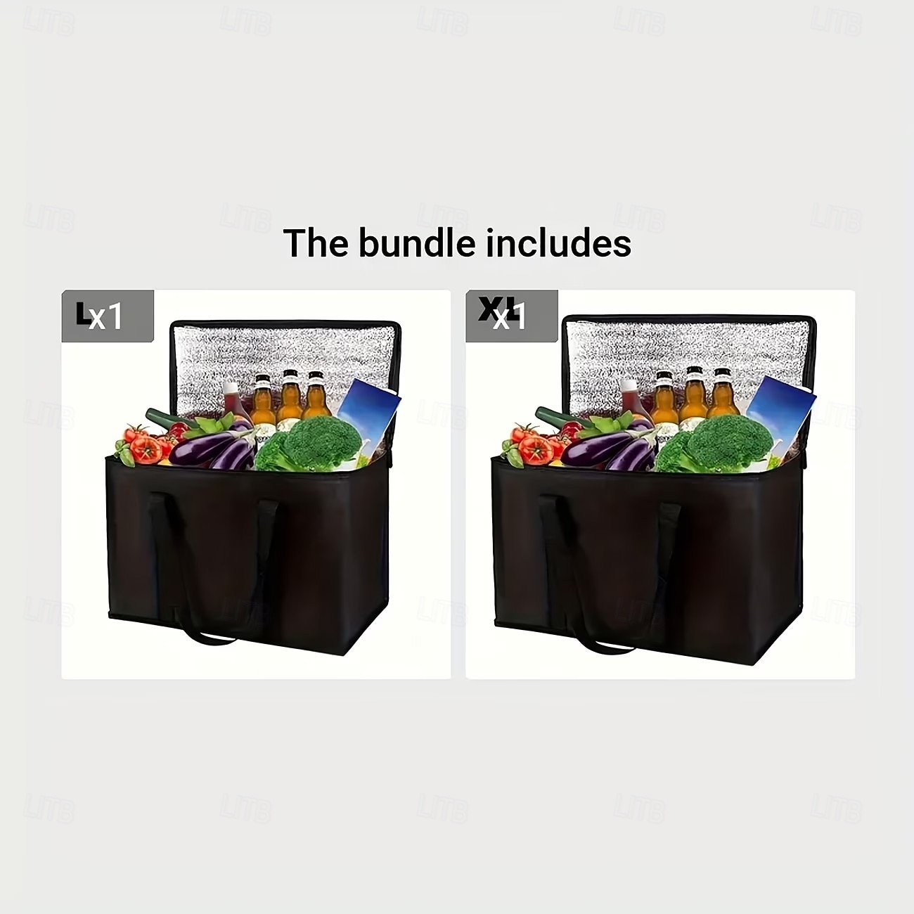 2 bolsas isotérmicas grandes y extragrandes, mantienen la comida caliente o fría durante varias horas: bolsa de compras, bolsa térmica suave, adecuada para catering/doordash, bolsa isotérmica para 2026 - $15.49 –P11