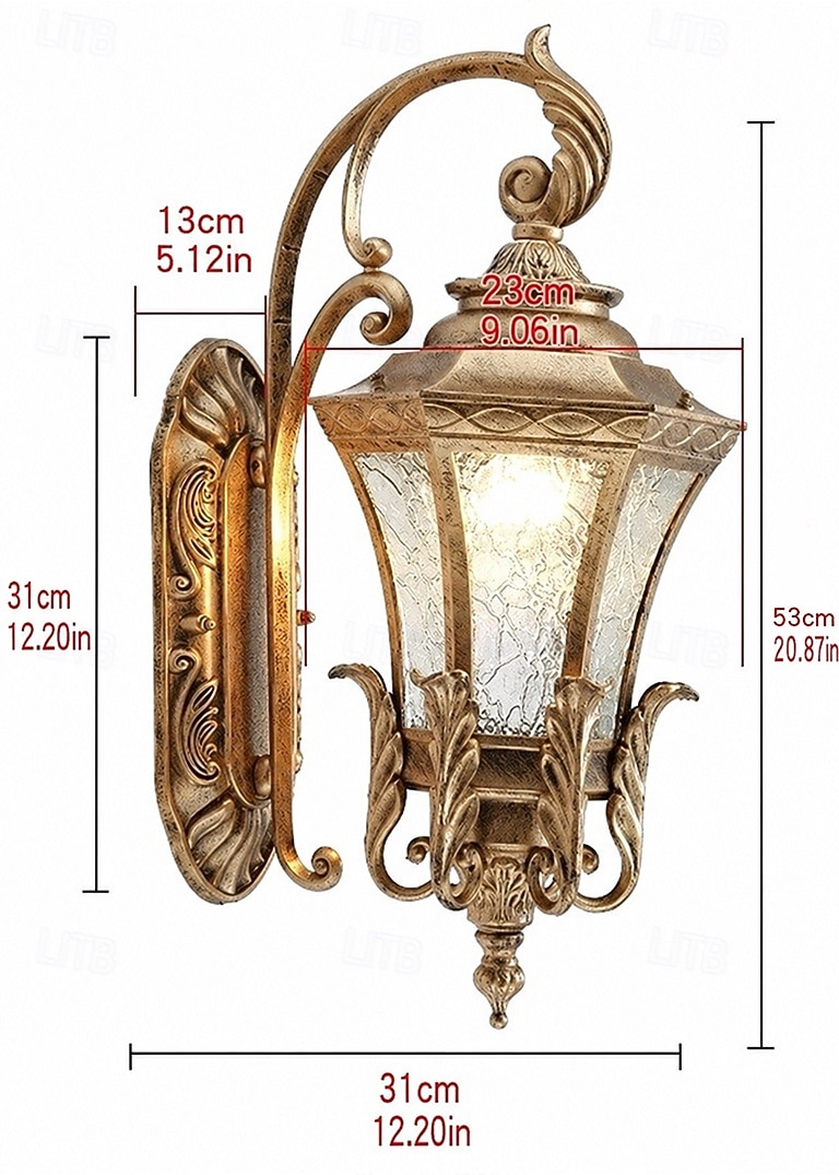 LED Vegglys Lysarmatur Antikk Vegglampe Lantern Utenfor Vanntett Rustfri Aluminium Glass Lantern Vegglampe Lantern Gård Hage Balkong Villa Dekorative Lys 2026 - $310.29 –P1