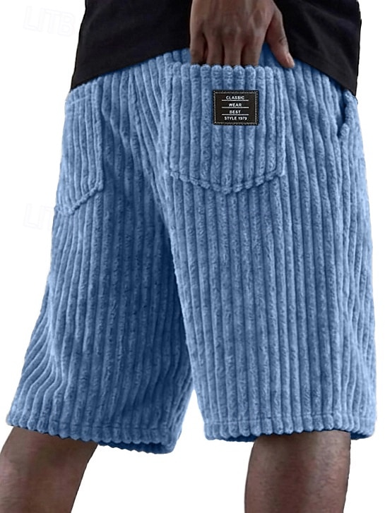 Per uomo Shorts Pantaloncini casual Pantaloncini di velluto a coste Tasca Elastico in vita A coste Semplice Testurizzato Comodità Traspirante Lunghezza al ginocchio Casuale All'aperto Spiaggia del 2026 a $26.99 –P2