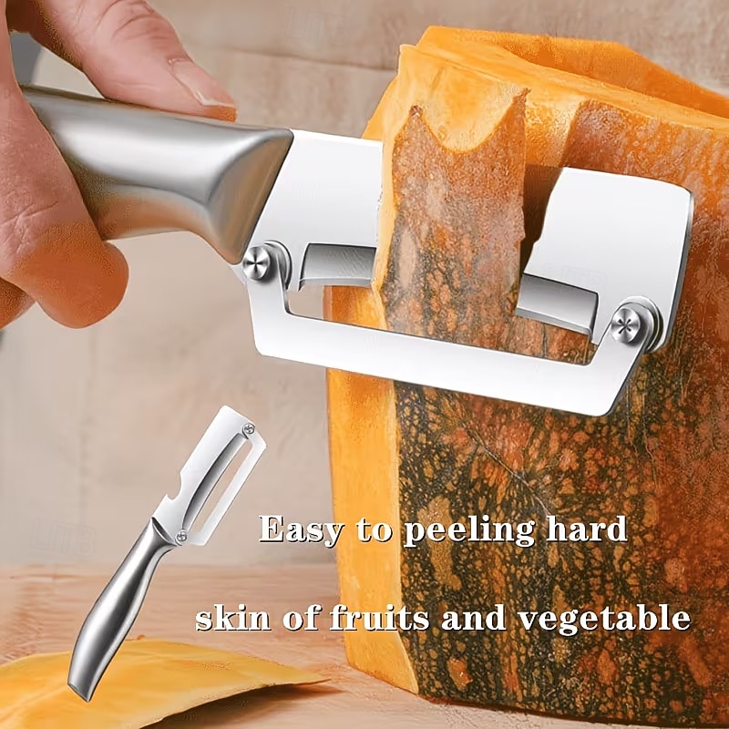 1/2pcs Stainless Steel Fruit Peeler Knives, Easy & Effortless Sugarcane, Pineapple & Melon Peeling, Ergonomic Handle, Sharp Forged Blades, Kitchen Essential Gadget 2026 - $19.99 –P7