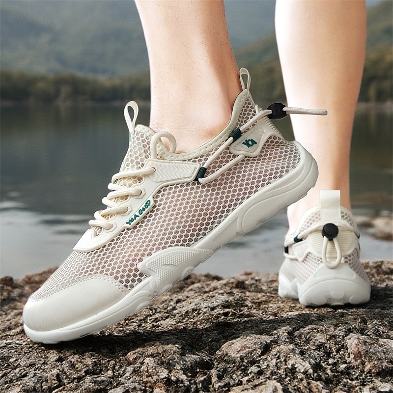 Scarpe da acqua bianche da uomo, traspiranti, leggere e ad asciugatura rapida, ideali per attività acquatiche, passeggiate in spiaggia, trekking fluviale e viaggi estivi all'aria aperta. del 2026 a $32.99 –P17