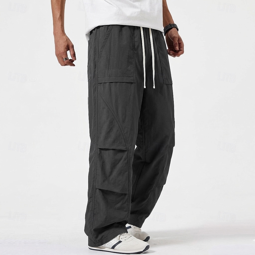 Hombre Pantalones Pantalones casuales Pantalones anchos Pantalones de paracaídas Pantalones de secado rápido Correa 2 en 1 Multi bolsillo Plano Dispersor de humedad Transpirable Longitud total Casual 2026 - $26.99 –P13