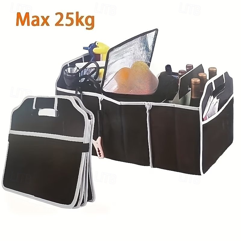 Universal Car Trunk Storage Bag, Portable Foldable 3-Compartment Organizer with Reinforced Handles, Fits SUV, Truck, Van, Sedan, Multi-Purpose Vehicle Cargo Net for Groceries, Tools, Sports Gear 2026 - $13.49 –P2