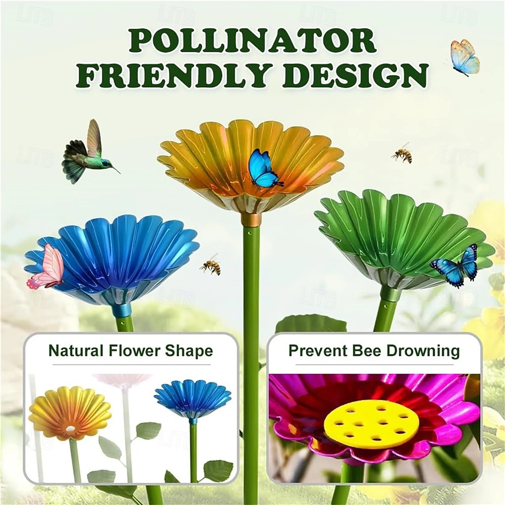 Outdoor Bee Watering Station Metal Bee Water Feeder Multi-function Butterfly Bath Bowl Standing Bee Feeder For Garden Yard Decor 2026 - $11.99 –P3