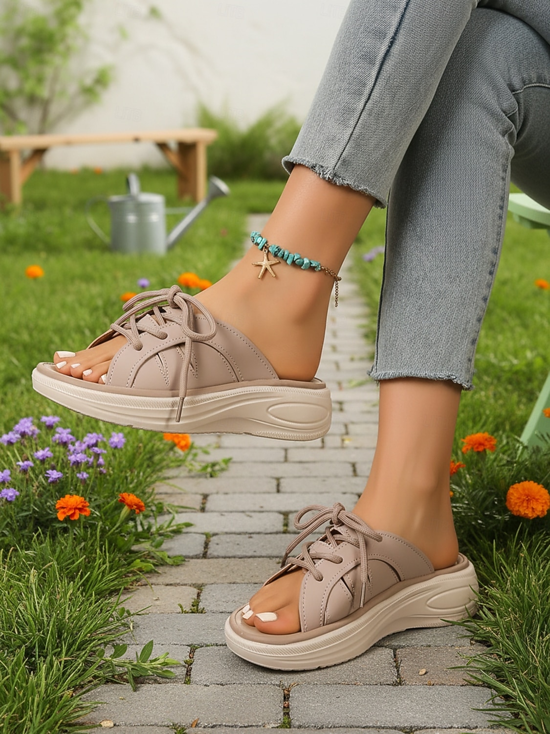 Women's Blue Comfort Slide Sandals – Cushioned Lightweight Summer Shoes for Home, Vacation, Walking & Relaxed Daily Use 2026 - $26.99 –P4