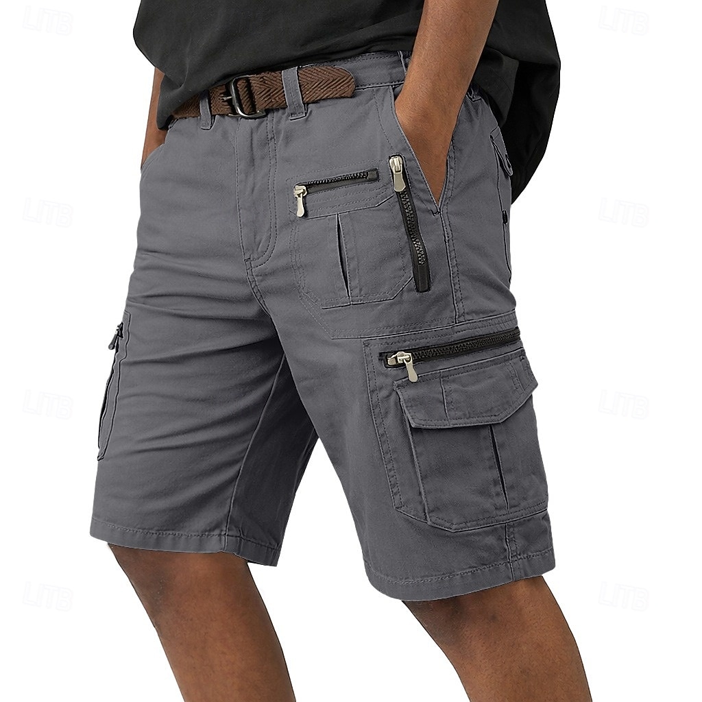 Voor heren Ladingbroek Cargoshorts Korte broek Casual korte broek Zak Elastische taille Effen Kuitlengte Casual Buiten Streetwear Modieus Streetwear Zwart Oranje Inelastisch 2026 - $35.99 –P3