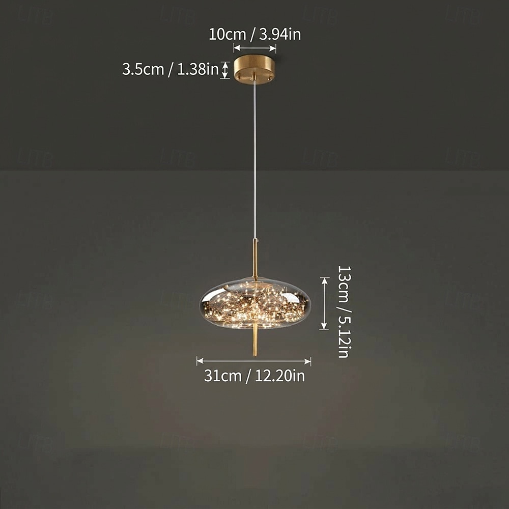Lustre en métal et cristal gypsophile, suspension LED design globe, luminaire suspendu de style nordique luxueux et moderne, barre lumineuse créative pour chambre, chevet ou bureau. de 2026 ? $148.99 –P17