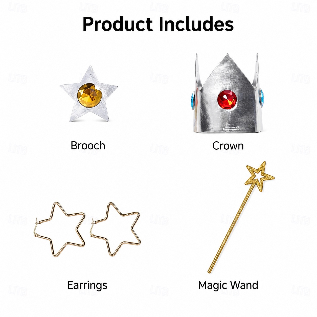 Zestaw akcesoriów do kostiumu magicznej księżniczki dla dziewczynek - idealne urodziny &zestaw prezentowy na Halloween 2026 - $21.99 –P4