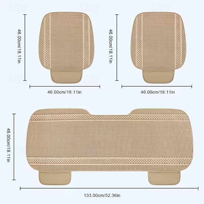 Universal Car Seat Cushion Covers 3-Piece Set, Breathable Cooling Woven Seat Protectors for Front and Rear Bench, Anti-Slip Pad for Most Cars Trucks SUVs 2026 - $47.99 –P1