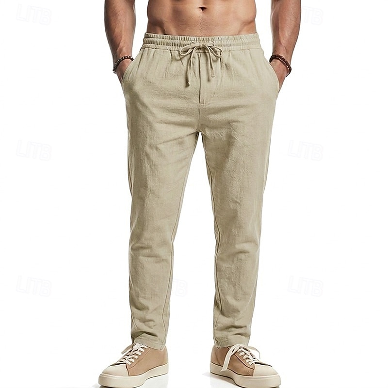 Medieval Renacimiento Pantalones Vikingo Tejido con 95% de mezcla de lino Plano Disfraz Hombre Víspera de Todos los Santos Carnaval Rendimiento LARP Feria Ren Adulto Pantalones 2026 - $21.99 –P18