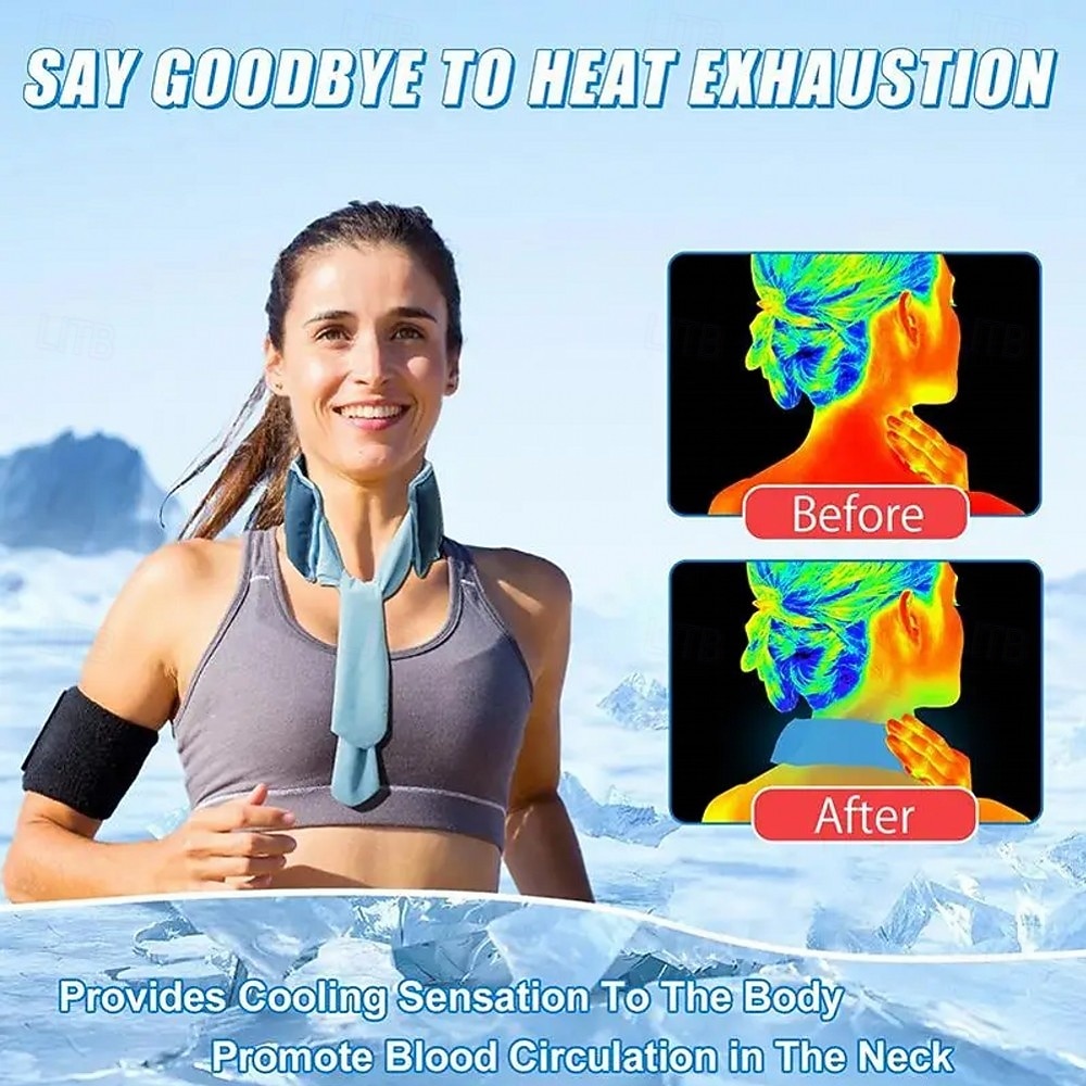 Summer Neck Cooling Cold Sensation Ice Scarf ice Pack Sports Headscarf Pet Ice Scarf  Outdoor Shoulder And Neck Heatstroke Prevention Ice Scarf, Physical Cooling And Coolness, Wearing Sports Ice Band 2026 - $20.99 –P7