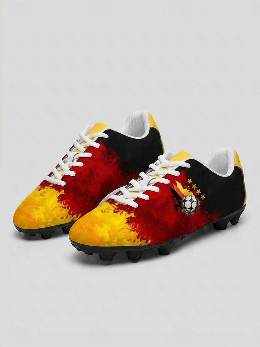 Men's Germany Flag Soccer Cleats - Lightweight Football Shoes with Anti-Slip Rubber Sole, Athletic Footwear for Training, Matches, Fan Events and Outdoor Soccer 2026 - $59.99 –P1