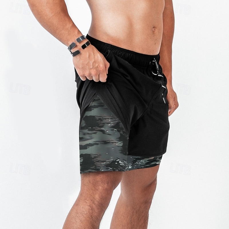 Herren Laufshorts Sportshorts Fitnessshorts Kordelzug Taschen Shorts Lässig Täglich Outdoor Sommer Frühling Schnelltrocknend Leicht Feuchtigkeitsableitend Atmungsaktiv Fitnessstudio Fitnesstraining 2026 - $20.99 –P8