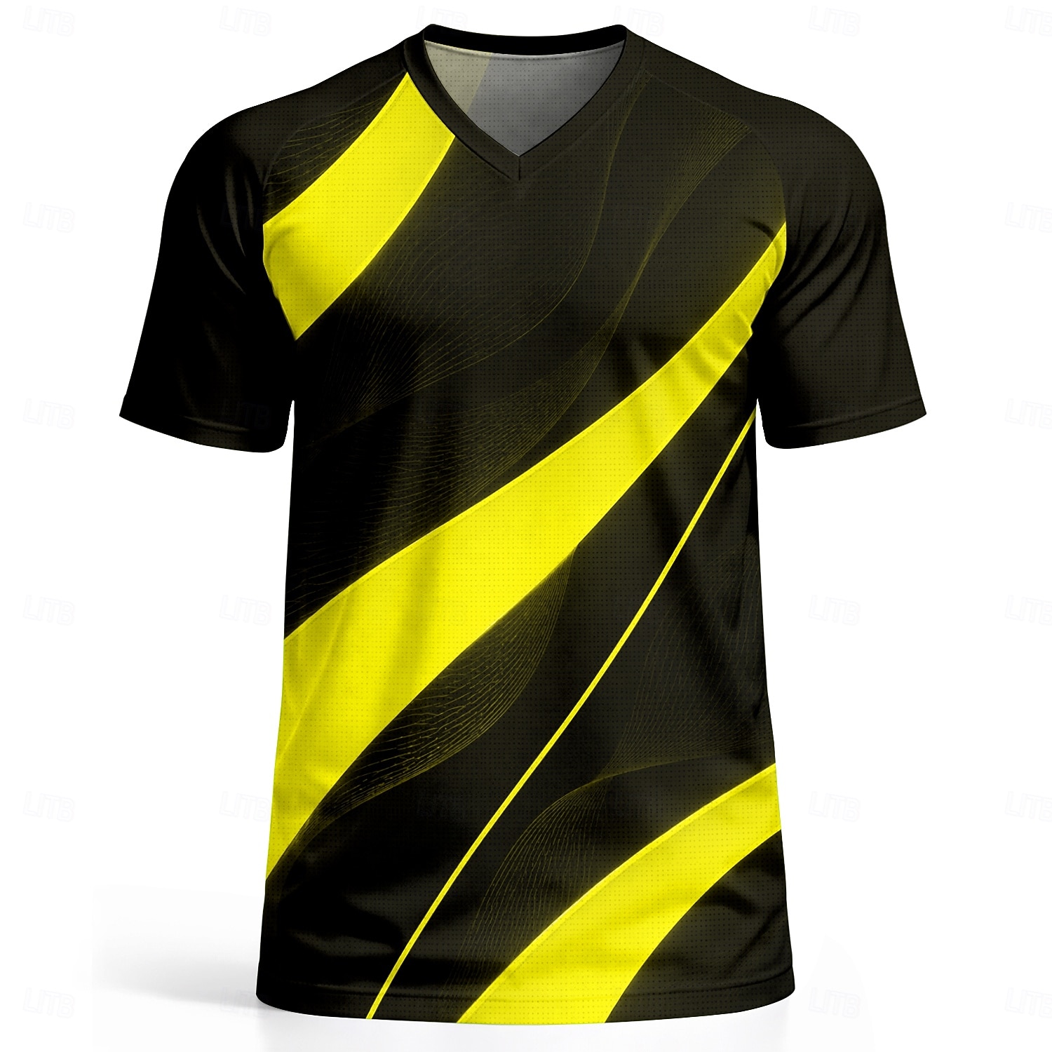 Herr Abstrakt Fotbollssommar Global matchning Tröjor T-shirt för jogging Sommar Färgblock Kortärmad UPF 50 Snabb tork Andningsfunktion casual Löpning Joggning Kondition Blå Gul Purpur Sportkläder 2026 - $18.99 –P9