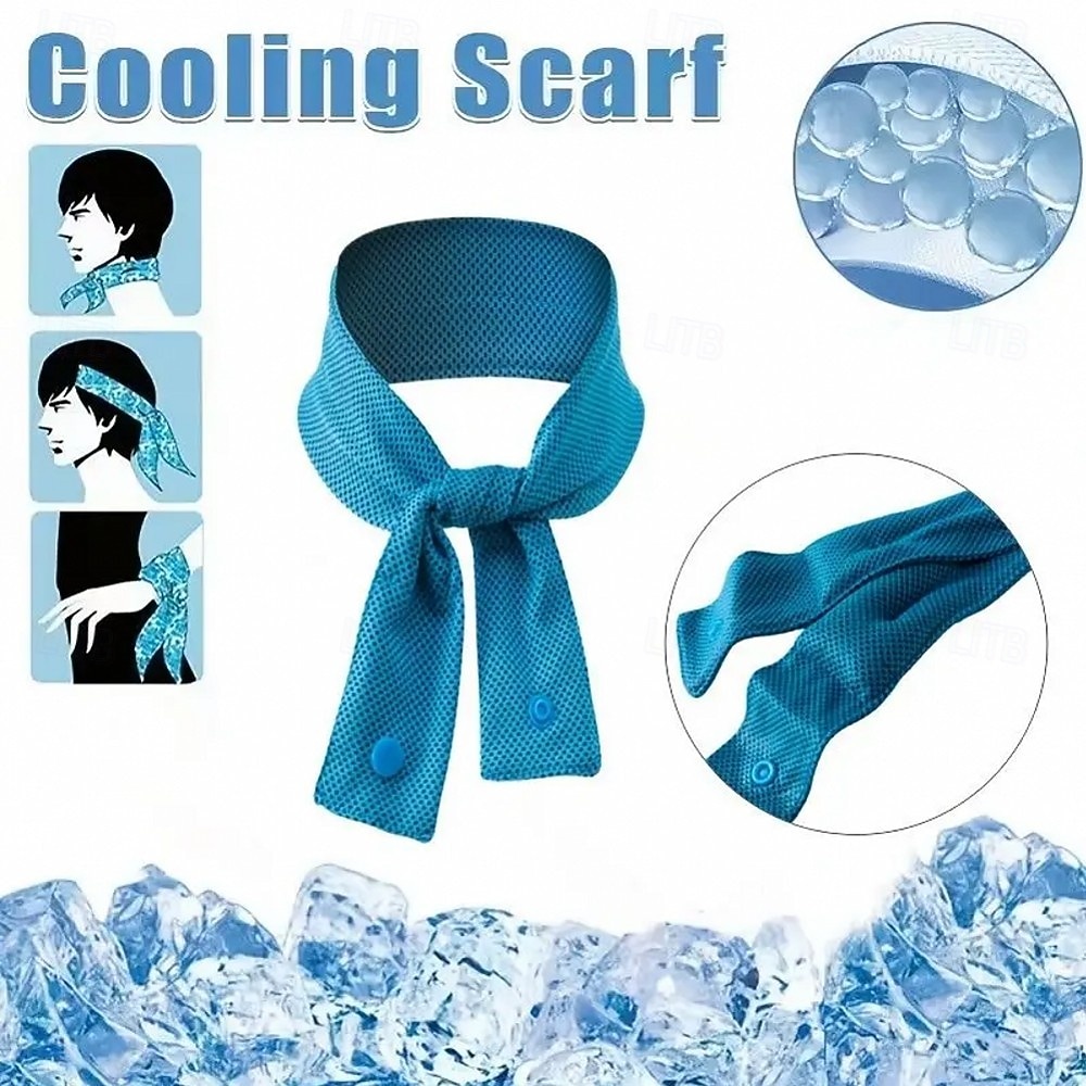 Reusable Cooling Ice Scarf Ice Scarf with A Natural Cool Feeling Sweat-wiping Towel Outdoor Ice Belt Sports Headscarf Cooling Cold Towel Outdoor Running Cycling Bandana 2026 - $13.49 –P1