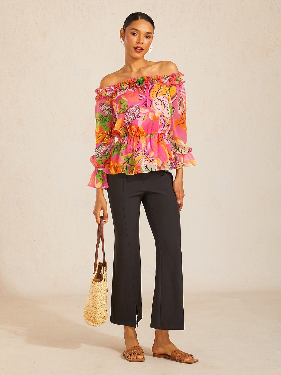 Wild Hibiscus Dream Flowy Chiffon Top 2026 - $79.99 –P1