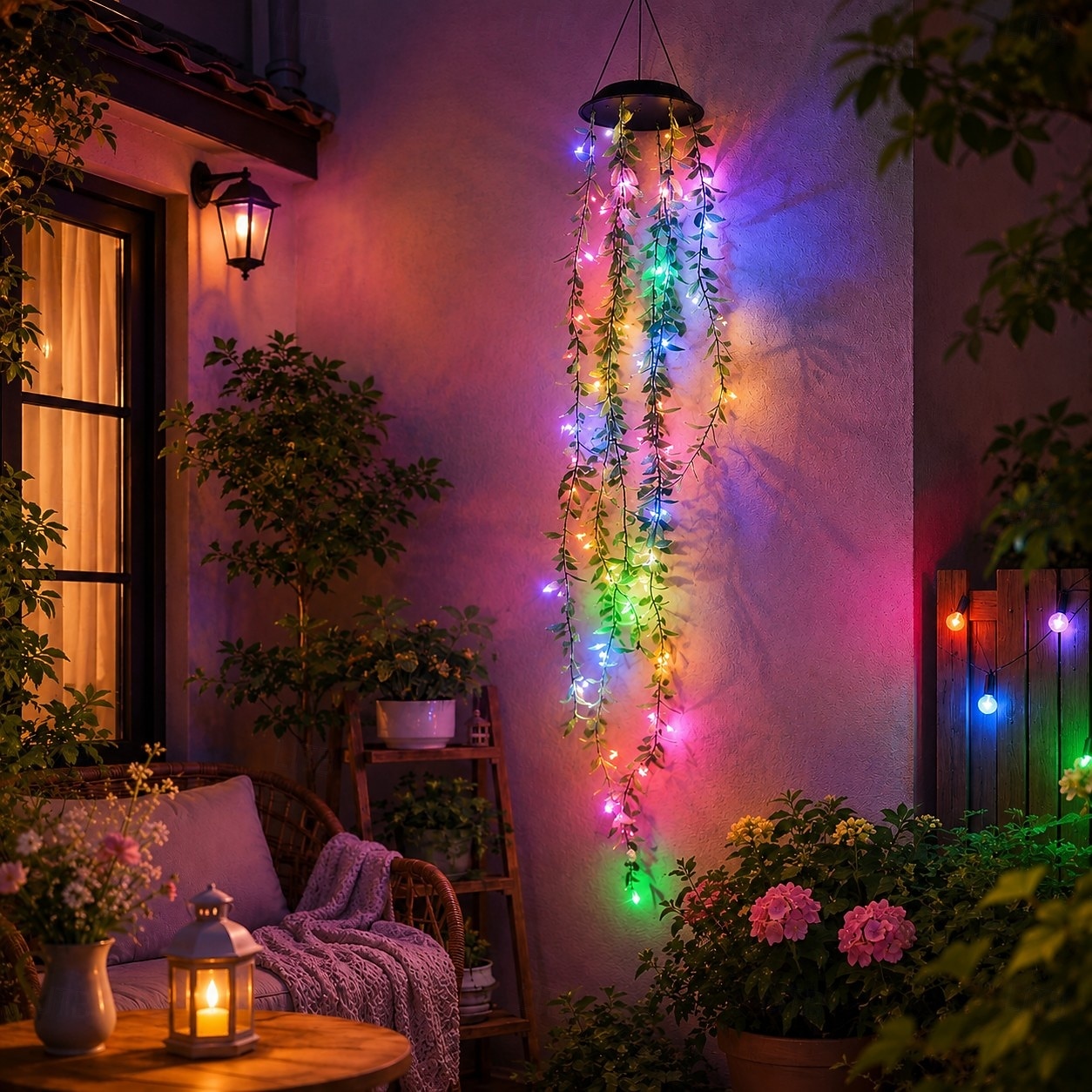 Luci solari da giardino sospese, luci a LED realistiche a forma di fiori e rampicanti, impermeabili IP65, ideali per decorare giardini, patii e recinzioni, con accensione automatica ogni 8-12 ore. del 2026 a $33.87 –P4
