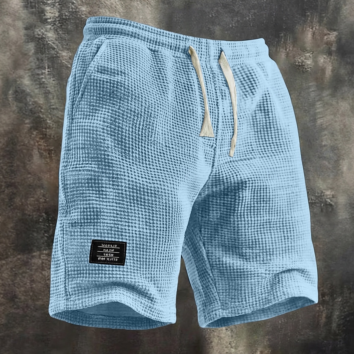 Men's Waffle Shorts Summer Shorts Beach Shorts Casual Shorts Drawstring Elastic Waist Solid Color Comfort Knee Length Daily Outdoor Streetwear Vacation Fashion Black White Micro-elastic 2026 - $22.99 –P4