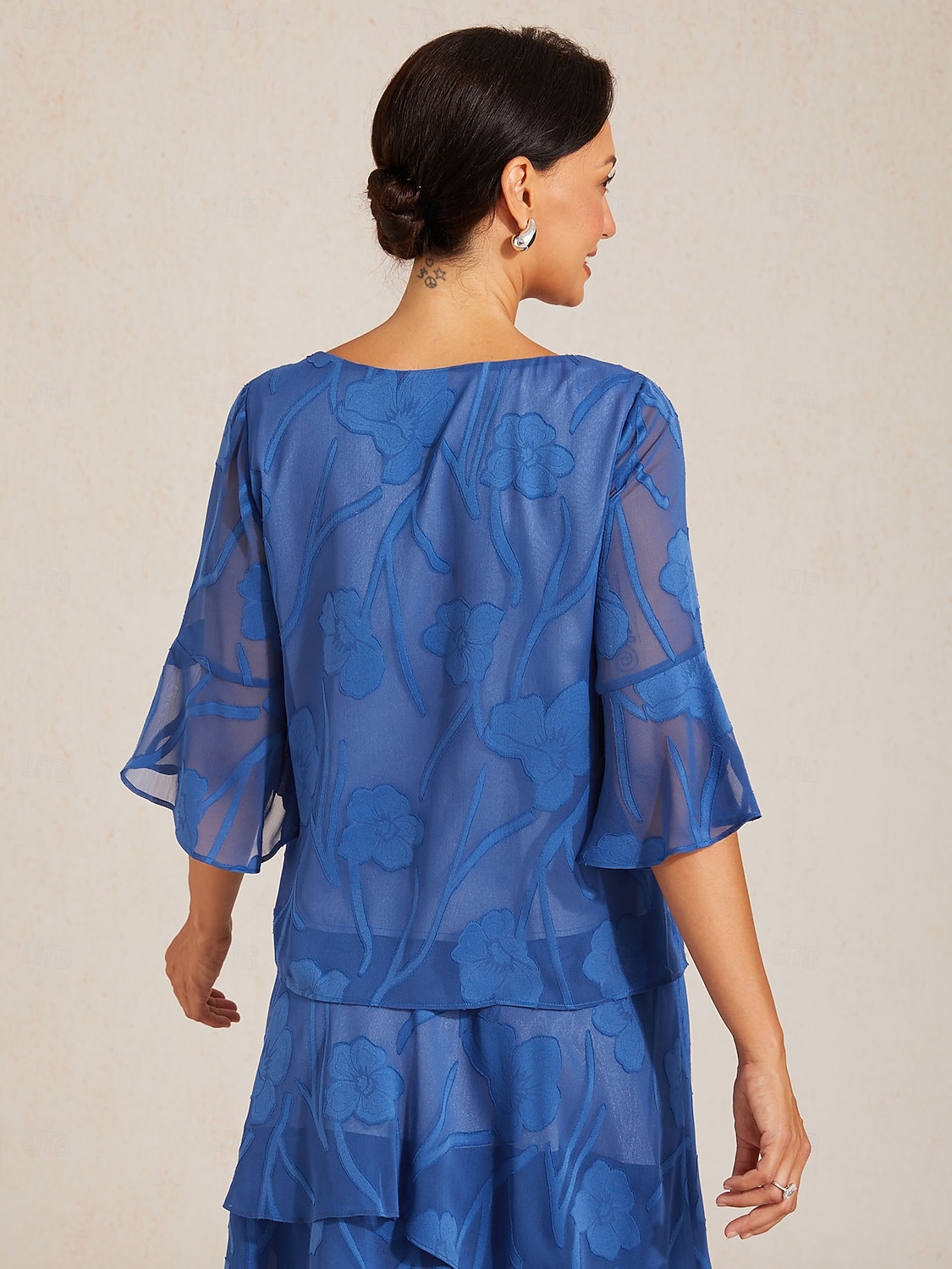 Per donna Camicia di Pizzo Blusa Top Eleganti Top in chiffon Orlo asimmetrico Tinta unica Floreale Grafico Elegante Essenziale Casual Mezza Manica Manica a Volant Scollo a Barca Quotidiano Lavoro del 2026 a $59.99 –P2
