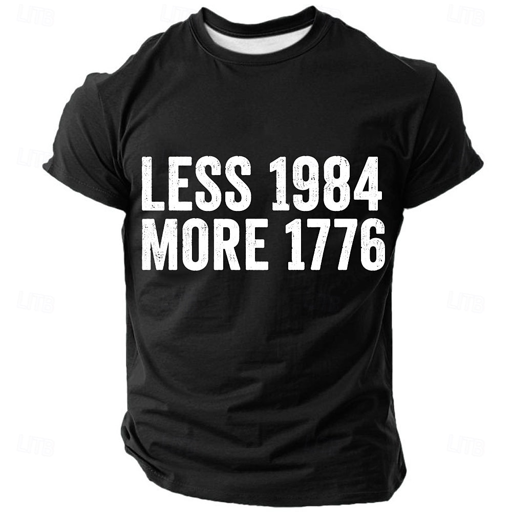 Ανδρικό μπλουζάκι 1984, 1776, πατριωτικό, γραφικό, με θέμα την ελευθερία, κοντομάνικο μπλουζάκι, με θέμα την ελευθερία, επώνυμα ρούχα, s, m, xl, xxl, xxl, xxxl 2026 - $18.99 –P4