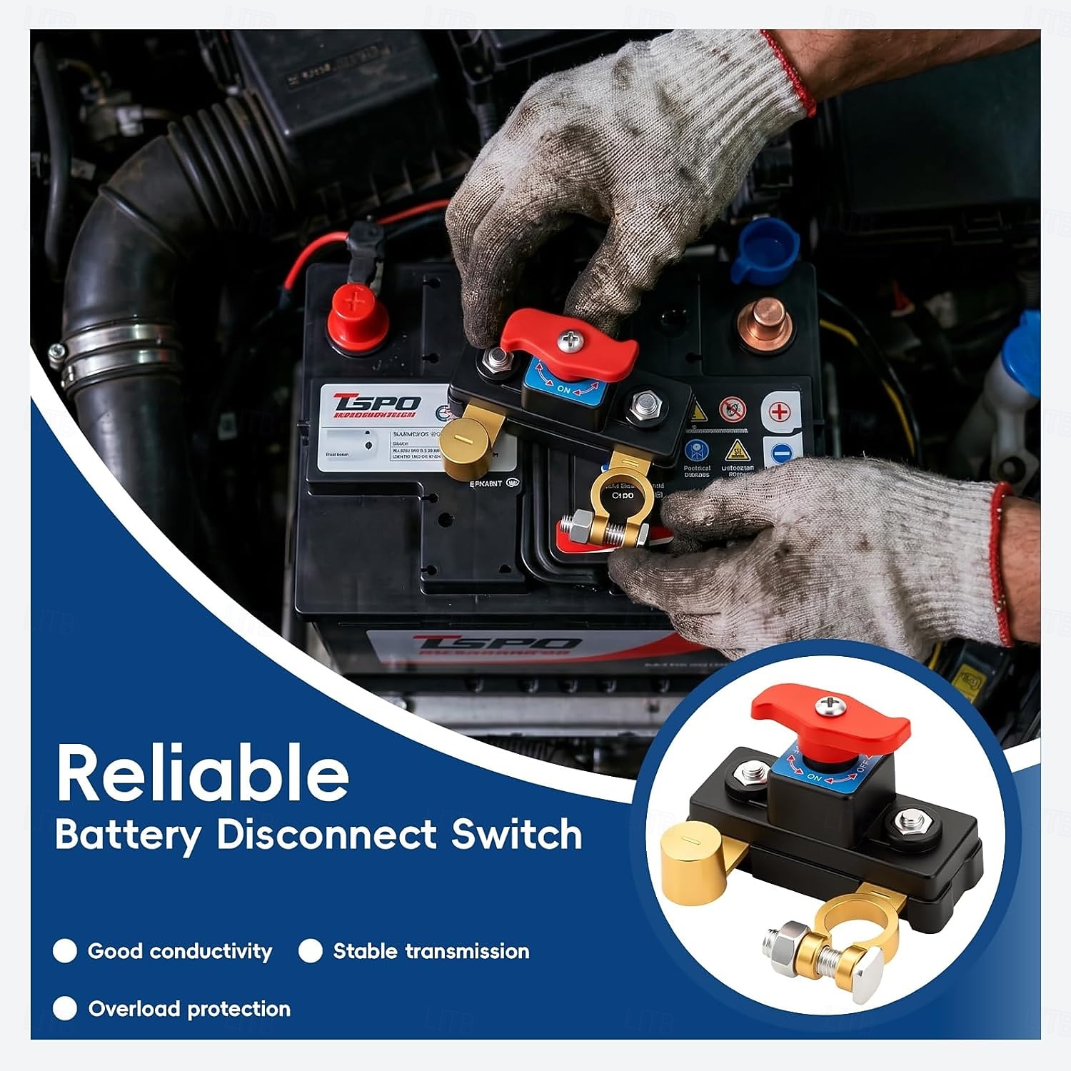 2 Pack Battery Disconnect Switch, Top Post Master Battery Cut Off Switch, 12V 24V Heavy Duty Power Kill Switch for Car, RV, Boat, Marine, Truck, Automotive Battery Link Terminal Isolator 2026 - $15.99 –P6