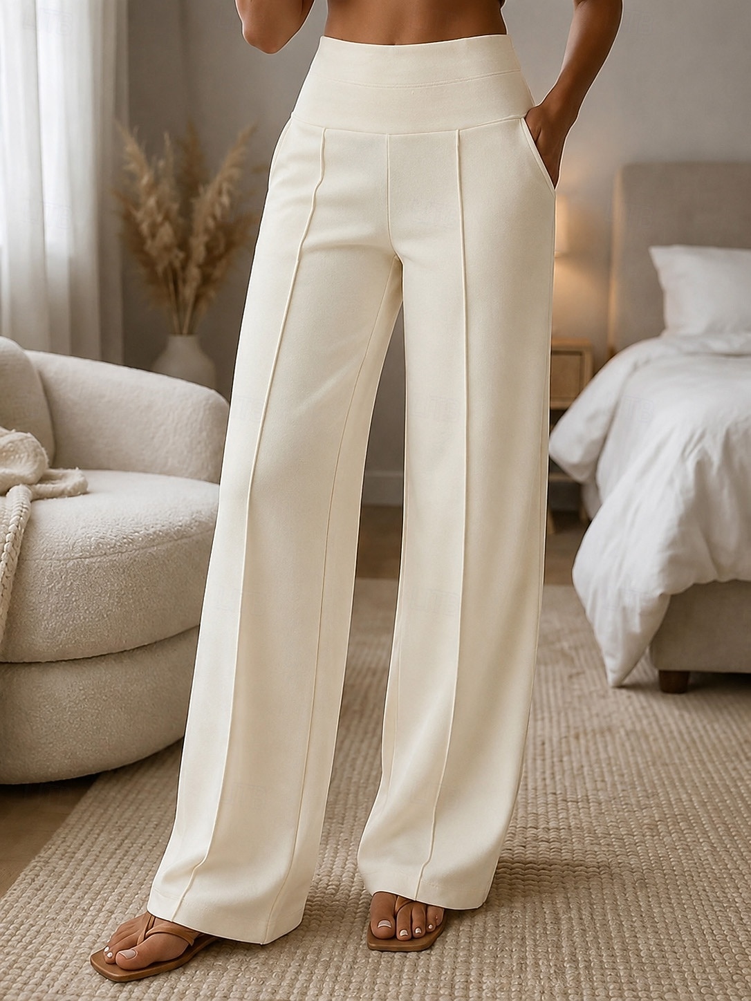 Women's Cooling Quick Dry Wide Leg Active Fashion Streetwear Full Length High Waist Plain Comfort Casual Daily Travel Light Grape Purple White Pink Rose Red Summer Spring Fall Winter 2026 - $27.99 –P3