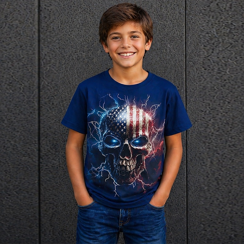 Boys' 3D Graphic Geometric T shirt Tee Short Sleeve 3D Print Summer Spring Sports Fashion Streetwear Kids 4-12 Years Crew Neck Casual Daily Outdoor Regular Fit 2026 - $15.99 –P2