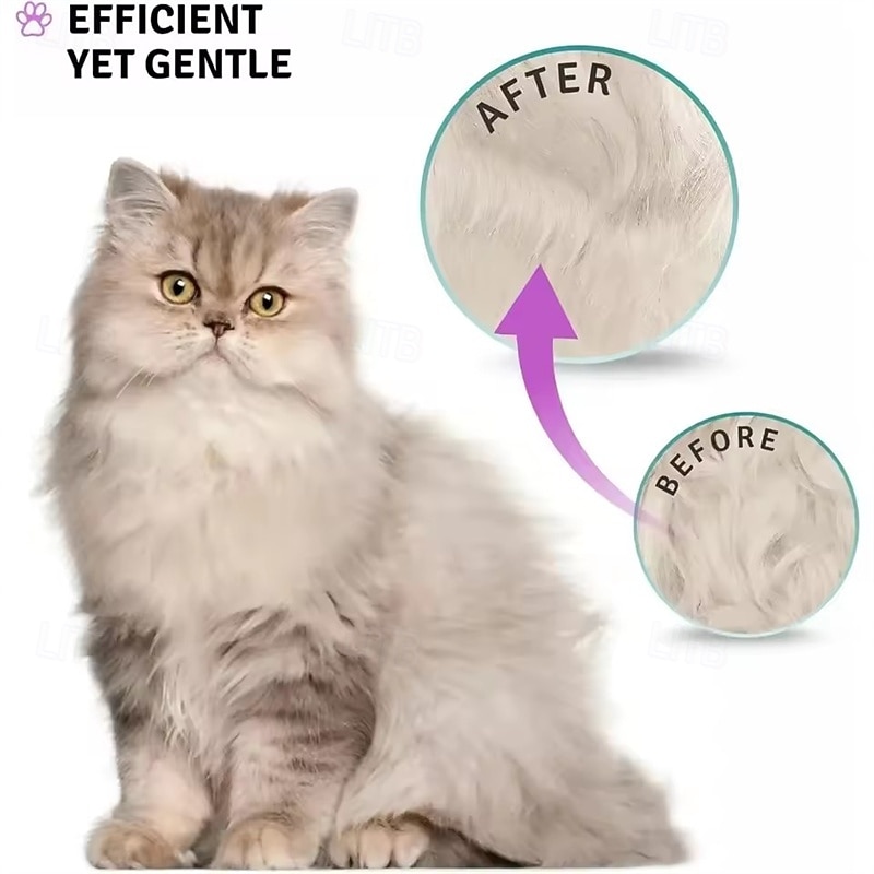 Pet Dematting Fur Rake Comb Brush Tool Dog and Cat Comb with Long Safety Blades for Detangling Matted or Knotted Undercoat Hair 2026 - $16.99 –P6