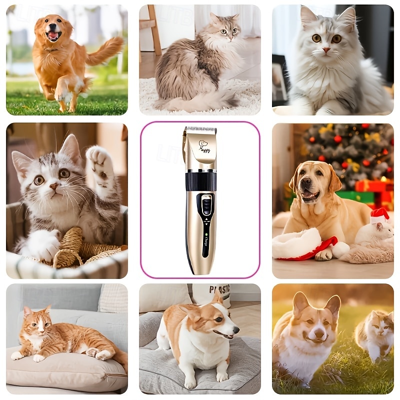 Electric pet grooming scissors, electric pet shaving tools electric razor Hair clippers Nail clippers 4 replaceable guide combs Scratch sharpener Charging cable 2026 - $31.99 –P7