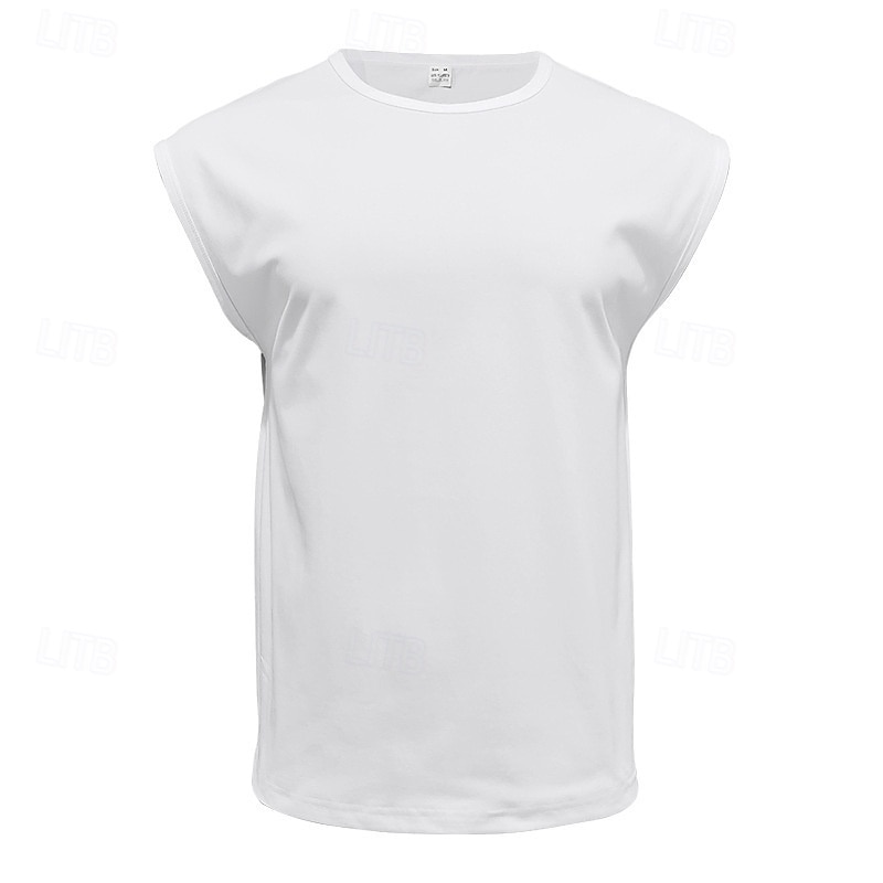Men's Solid Colored Workout Tank Top Running Tank Top Gym Tank Top Summer Spring Classic Sleeveless Quick Dry Lightweight Moisture Wicking Breathable Gym Workout Active Training Exercise Black White 2026 - $15.49 –P5