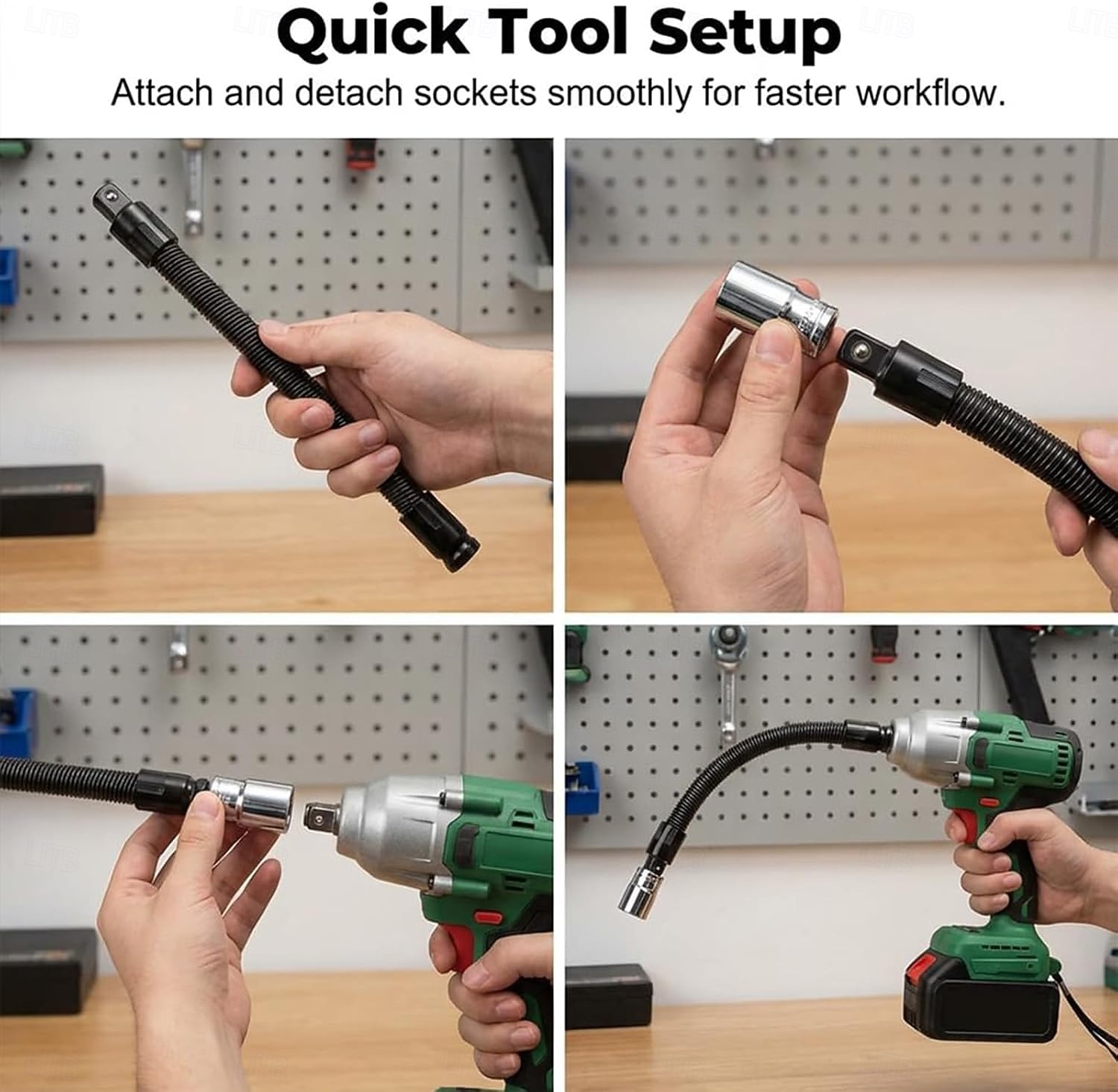 Prolunga flessibile per albero da 1/2", bussola dinamometrica, chiavi a cricchetto, chiave elettrica, biella, barra di prolunga flessibile per spazi ristretti, utensile manuale per riparazioni del 2026 a $16.99 –P11