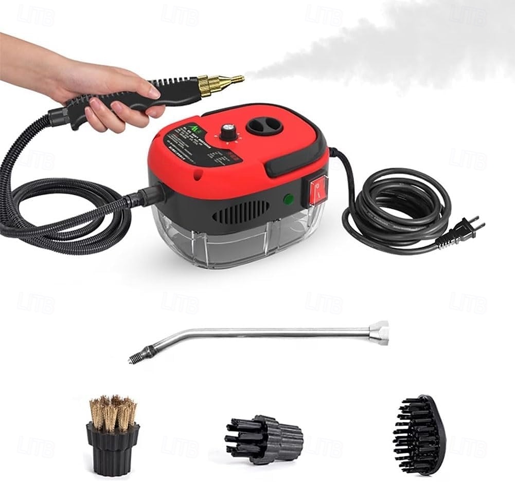 Aparat de curățat cu abur sub presiune portabil de 2500 W, cu 6 viteze mari de curățare cu abur sub presiune și temperatură, cu 3 capete de perie pentru curățarea mașinii, casei și bucătăriei 2026 - $69.99 –P3