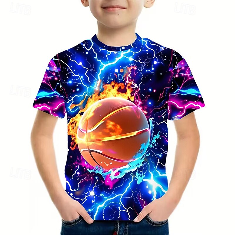 Dla chłopców 3D Graficzny Piłka nożna Koszulki piłkarskie Podkoszulek T-shirt Krótki rękaw Druk 3D Lato Wiosna Sport Moda Moda miejska Dzieci 4-12 lat Półgolf Codzienny Na zewnątrz Regularny 2026 - $13.49 –P9